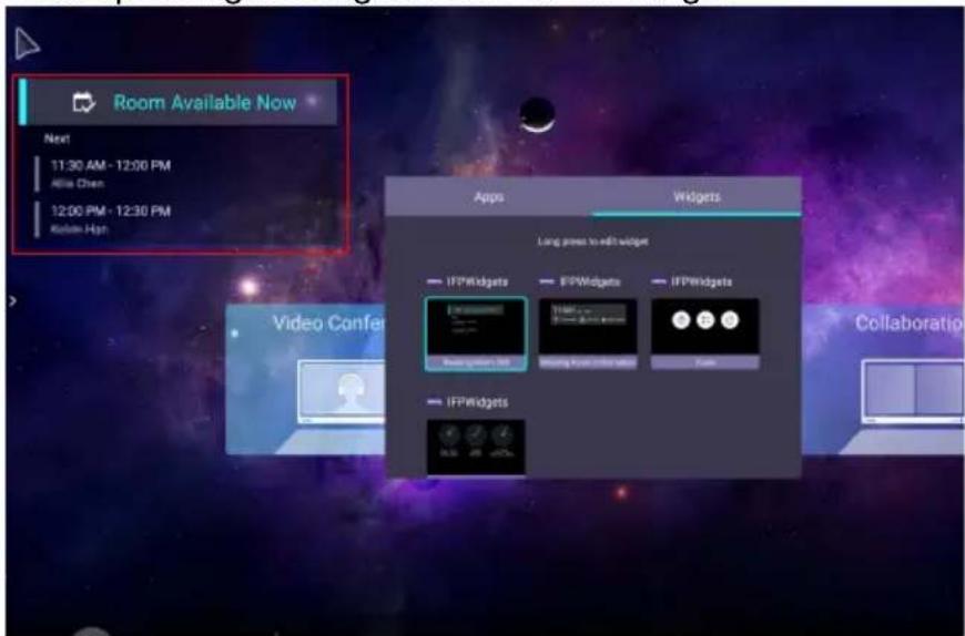 BENQ CS7501 - Adding Meeting Room 365 widget - 5