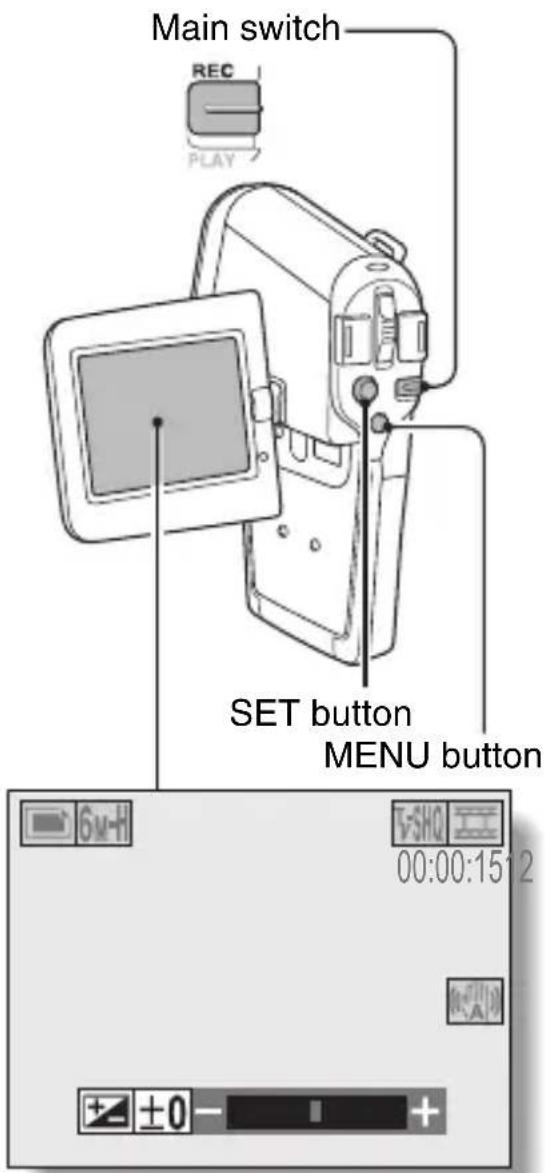 SANYO Xacti VPC-C6E - Press the SET button or the MENU button. - 1