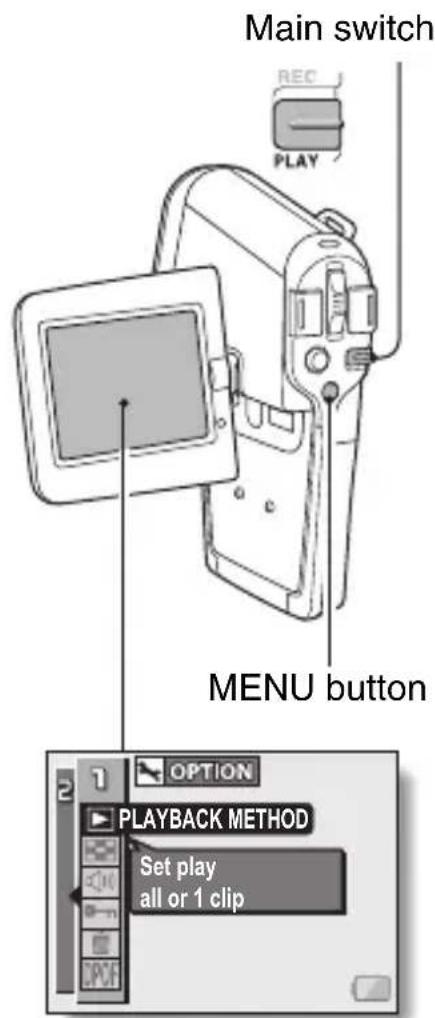 SANYO Xacti VPC-C6E - DISPLAYING THE PLAYBACK SETTING SCREENS - 1