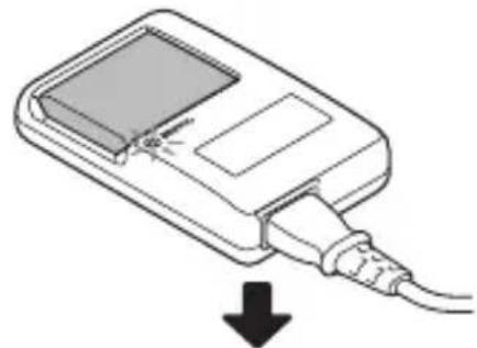 SANYO Xacti VPC-CG22 - When the CHARGE indicator turns off, unplug the power cord from the power outlet, and remove the battery pack from the charger. - 3