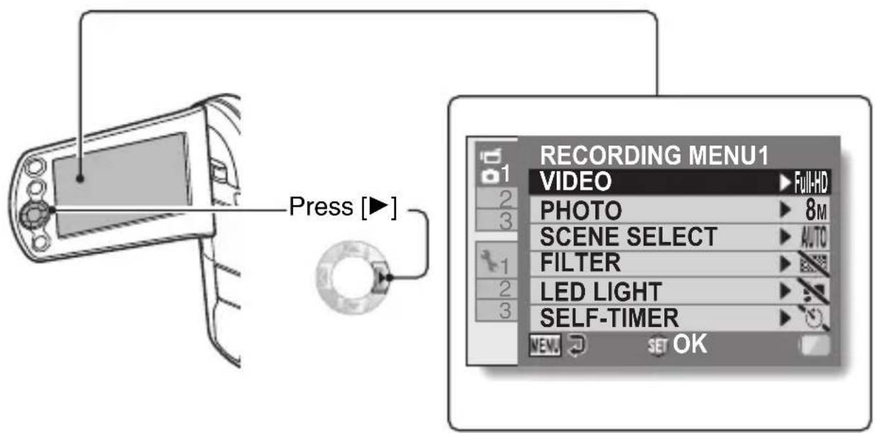 SANYO Xacti VPC-CS1PX - Press [▶]. - 1