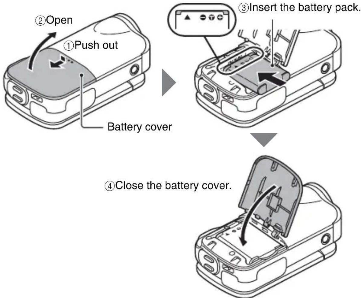 SANYO Xacti VPC-GH3PX - Insert the battery pack. - 1