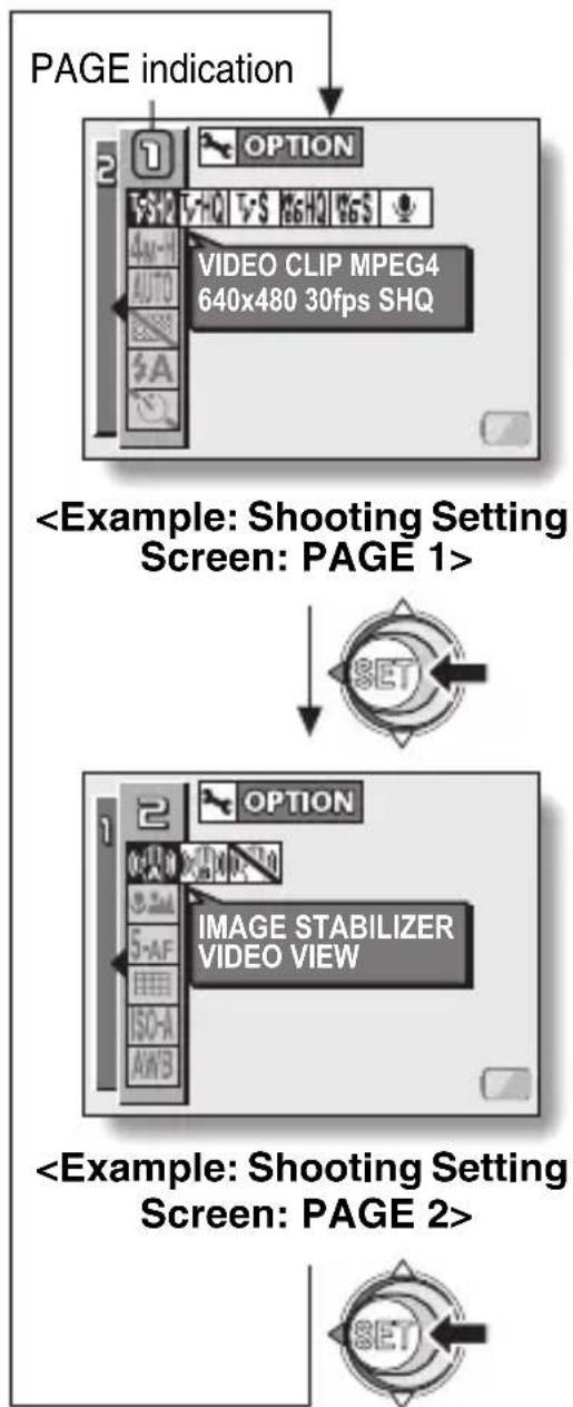 SANYO Xacti VPC-C40GX - Toggle the SET button to the left. - 1