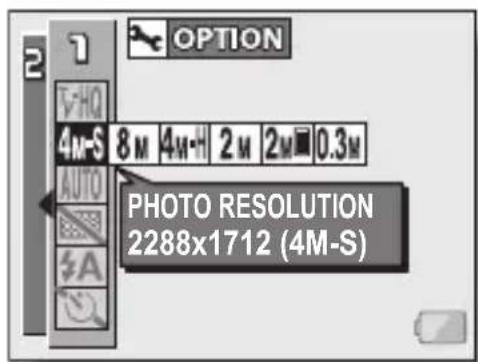 SANYO Xacti VPC-C40GX - Select the still image resolution menu. - 1