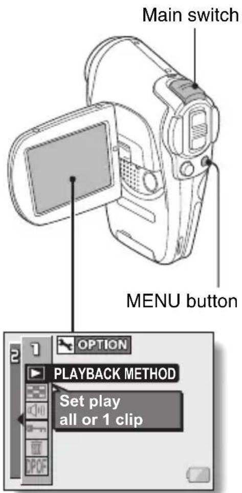 SANYO Xacti VPC-C40GX - Press the MENU button. - 1