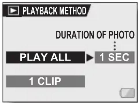 SANYO Xacti VPC-C40GX - Select the playback method icon ▶, and press the SET button. - 1