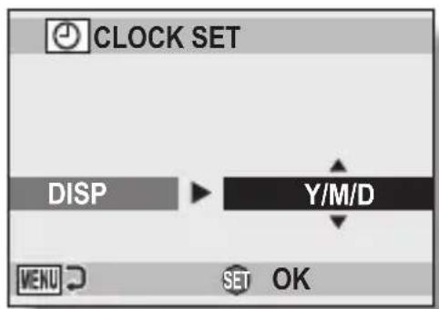 SANYO VPC-S122GX - Set the order in which the date is displayed during playback. - 1
