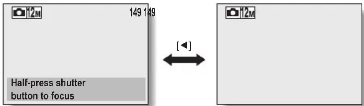SANYO VPC-S122GX - Switching the guidance display ON/OFF - 1