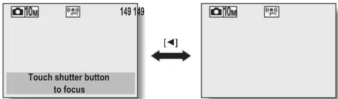 SANYO VPC-E10GX - Switching the guidance display ON/OFF - 1