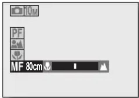 SANYO VPC-E10GX - Press the [◀] or [▶] button to adjust the focus distance, and press the SET button. - 1