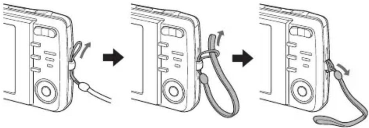 SANYO VPC-X1220GX - Attaching the handstrap - 1
