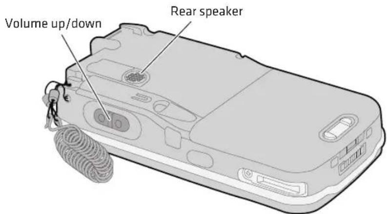 Intermec CN4NI - Adjusting the Volume of the Rear Speaker - 1