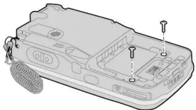 Intermec CN4NI - To insert a miniSD or SIM card - 1