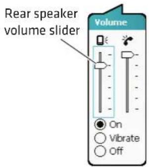 Intermec CN4NI - Location of the Rear Speaker and Volume Control - 1