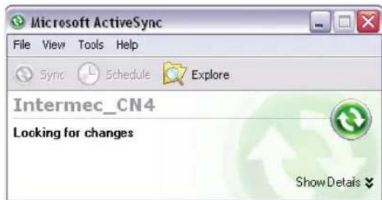 Intermec CN4NI - To establish an ActiveSync partnership - 1