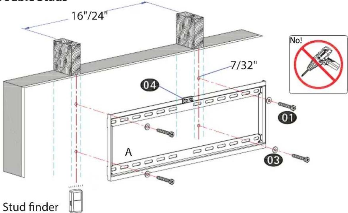 Pyle PYWM78 - Wood Double Studs - 1