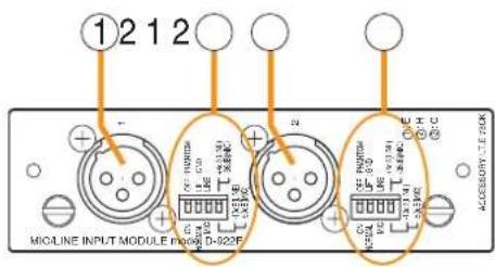 TOA D-921F - D-922F Microphone/Line Input Module - 1