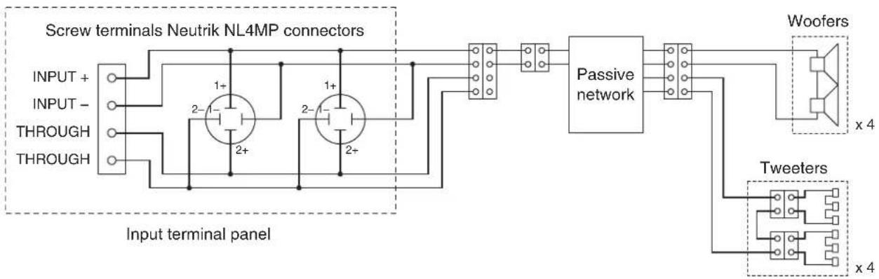 TOA SR-PP4 - INTERNAL WIRING DIAGRAM - 1