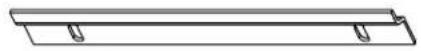 DA-LITE Parallax 29847V - Large Wall Bracket (47" Long) Installation screws not included - 1