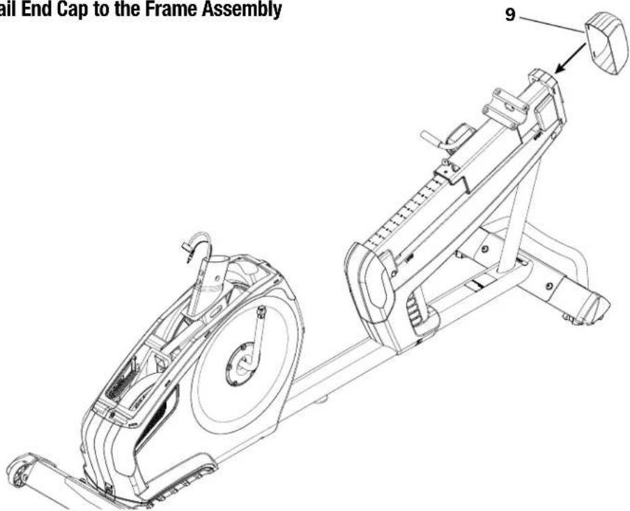 Nautilus R684 - 1b. Attach the Seat Rail End Cap to the Frame Assembly - 1
