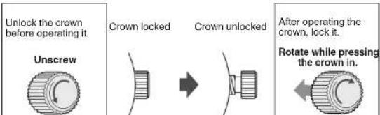 SEIKO 9SA5 - [To lock the crown] - 1
