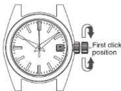 SEIKO 9F85 - How to set the time and date - 5
