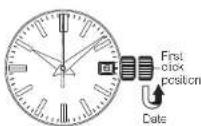 SEIKO 9F83 - How to set the time and date - 1