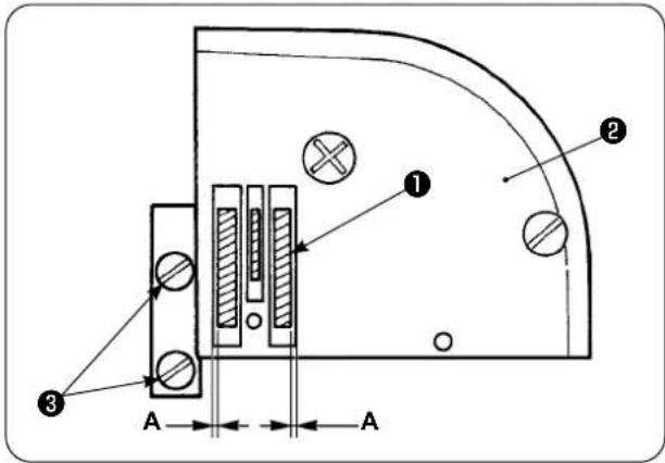 JUKI AE-200AN - Lateral position of the feed dog - 1
