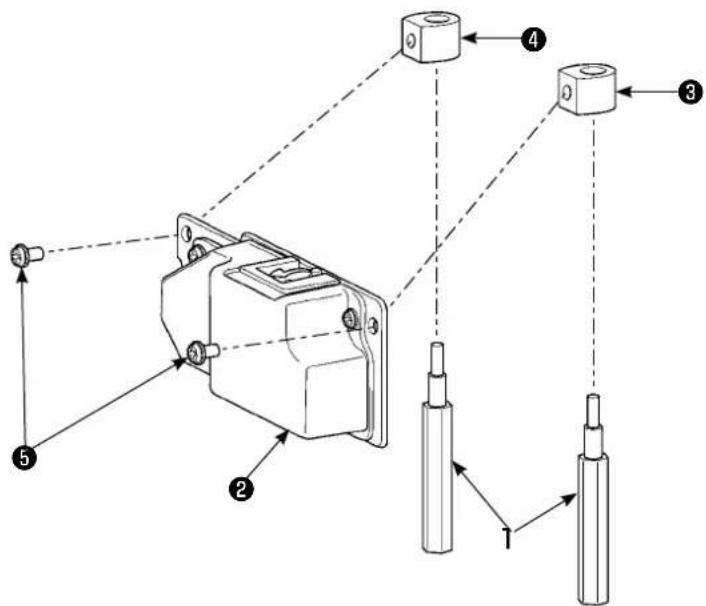 JUKI AE-200AN - 5-3. Installing the bobbin thread remaining amount detecting devices - 2