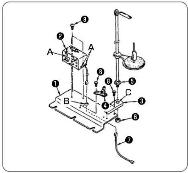 JUKI AE-200AN - 3-1. Assembling the bobbin winder - 1
