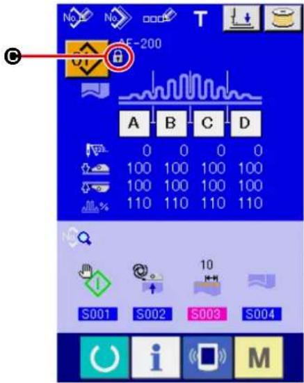 JUKI AE-200AN - ② Select and determine the key lock state. - 1