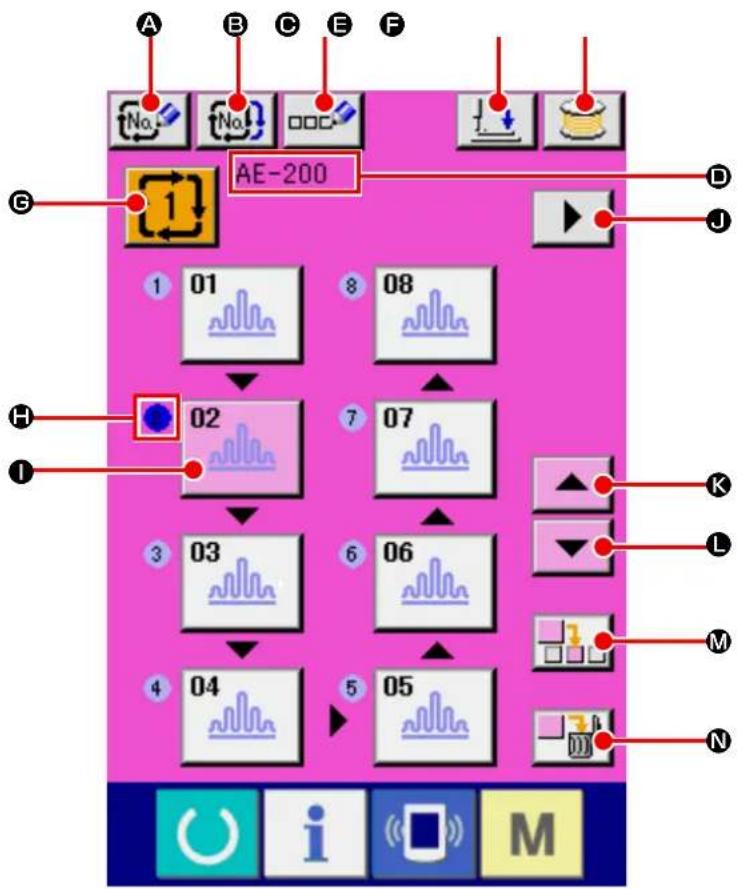 JUKI AE-200AN - 17-1. Data input screen - 1