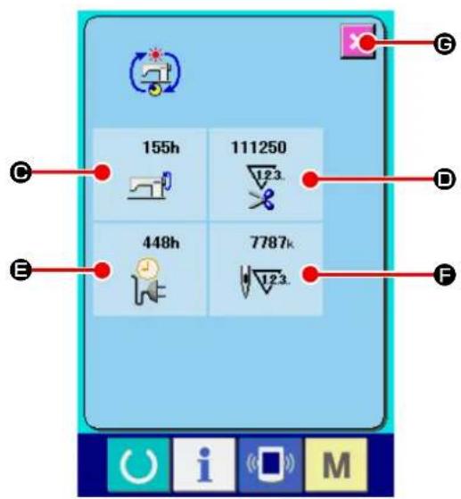 JUKI AE-200AN - 31-2. Display of the cumulative working information - 2