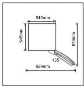 545mm 545mm 929mm 135 978mm