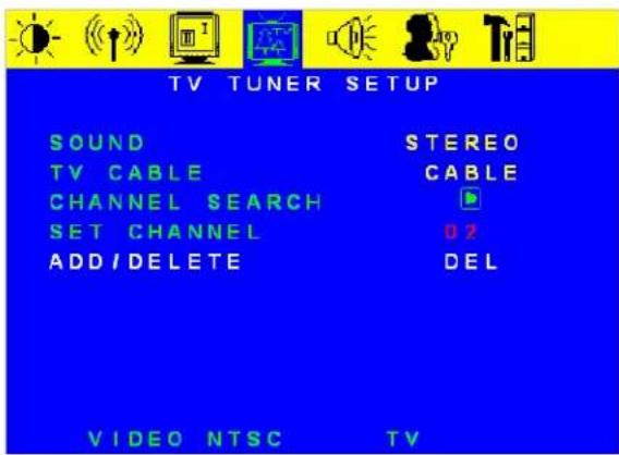 VIZIO L6 - TV Tuner Setup menu (TV only) - 2