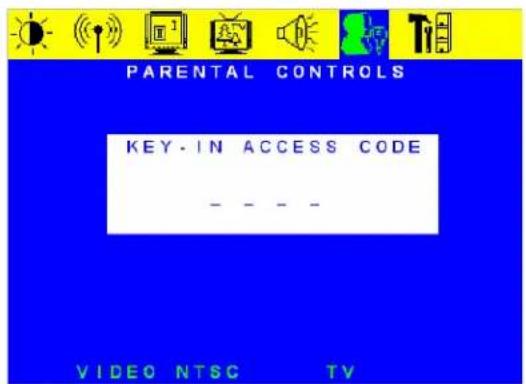 VIZIO L6 - Parental Controls menu - 2