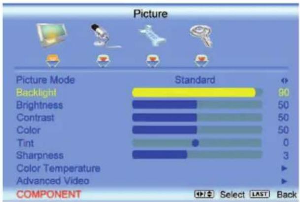 VIZIO VO22LHDTV10T - Video Input Picture Adjustment - 1