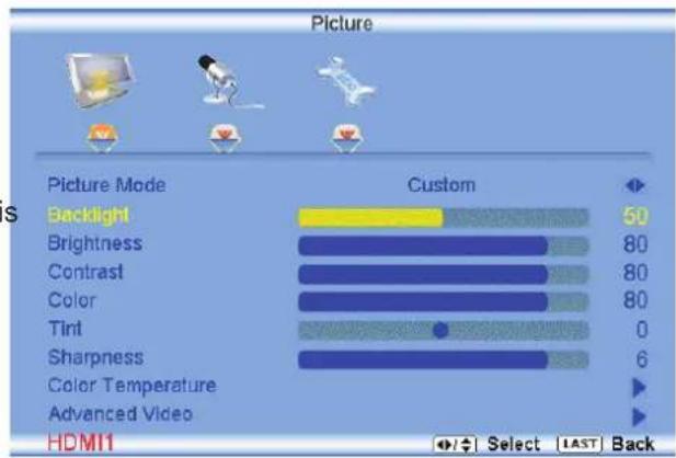 VIZIO VO22LHDTV10T - HDMI Input Picture Adjustment - 1