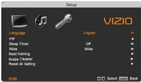 VIZIO VP423HDTV10A - PC Input Setup - 1