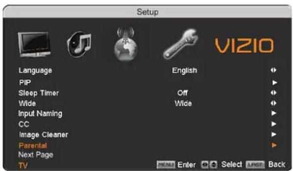 VIZIO VP423HDTV10A - DTV / TV Input Parental Control - 1