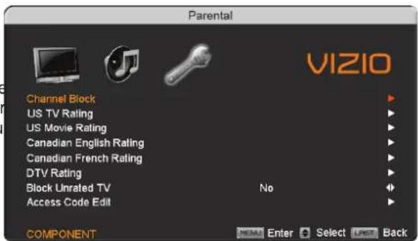 VIZIO VP423HDTV10A - Video Input Parental Control - 1