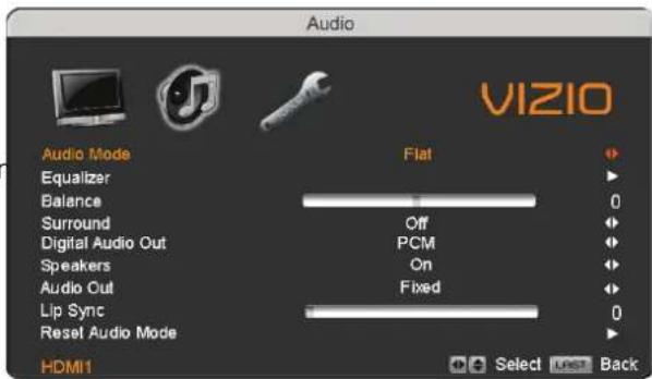 VIZIO VP423HDTV10A - HDMI Input Audio Adjustment - 1