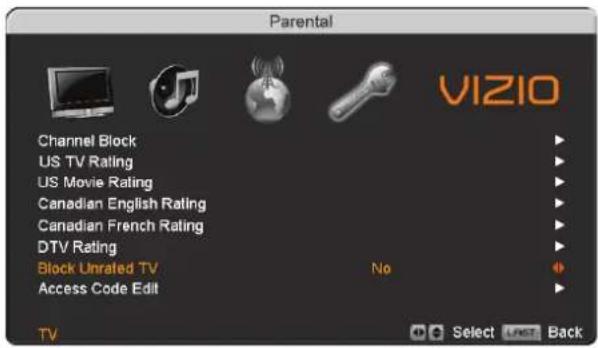 VIZIO VP423HDTV10A - Block Unrated Programming - 1