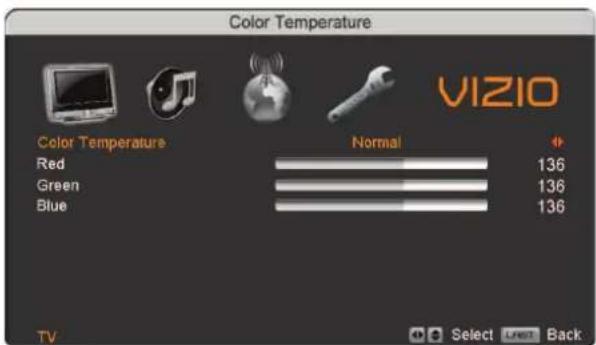 VIZIO VP423HDTV10A - Color Temperature - 1