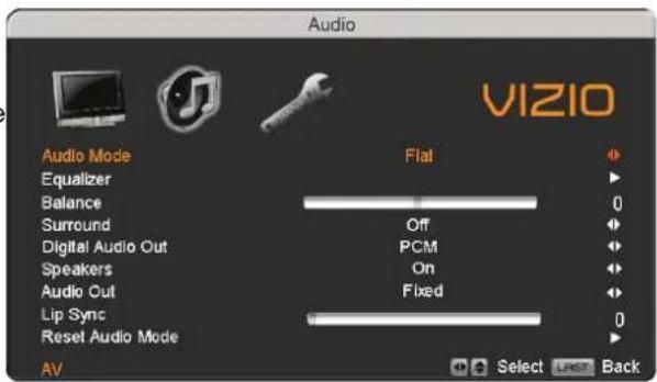 VIZIO VP423HDTV10A - Video Input Audio Adjustment - 1