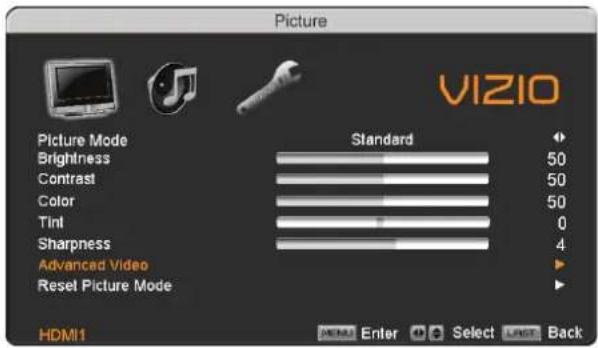 VIZIO VP423HDTV10A - HDMI Input Picture Adjustment - 1