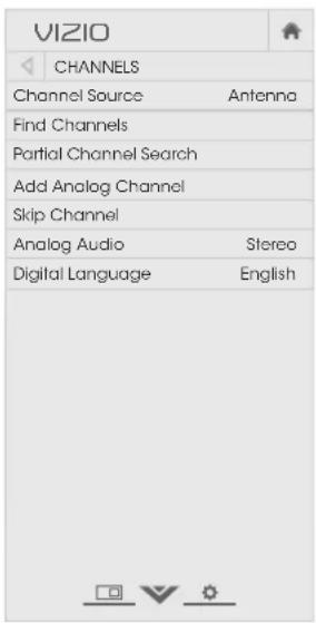 VIZIO E320-C0E - SETTING UP CHANNELS - 1