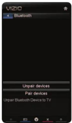 VIZIO XVT580CM - Configuring Bluetooth Devices - 1