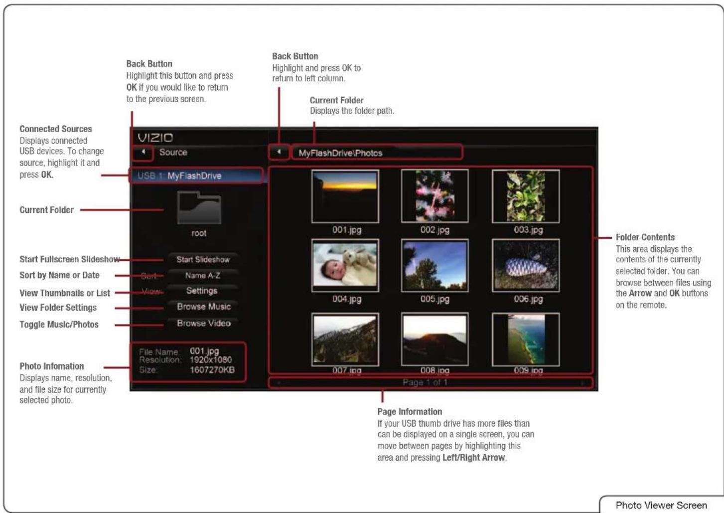VIZIO XVT580CM - Playing USB Media - 3