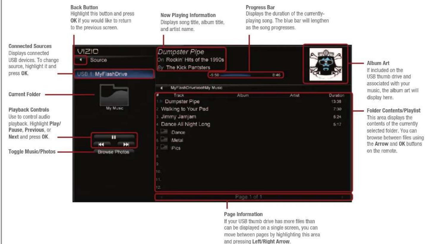 VIZIO XVT580CM - Playing USB Media - 2